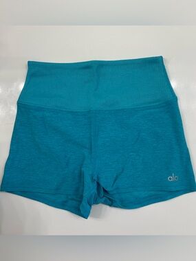ALO Yoga High-Waist Teal Bike Shorts